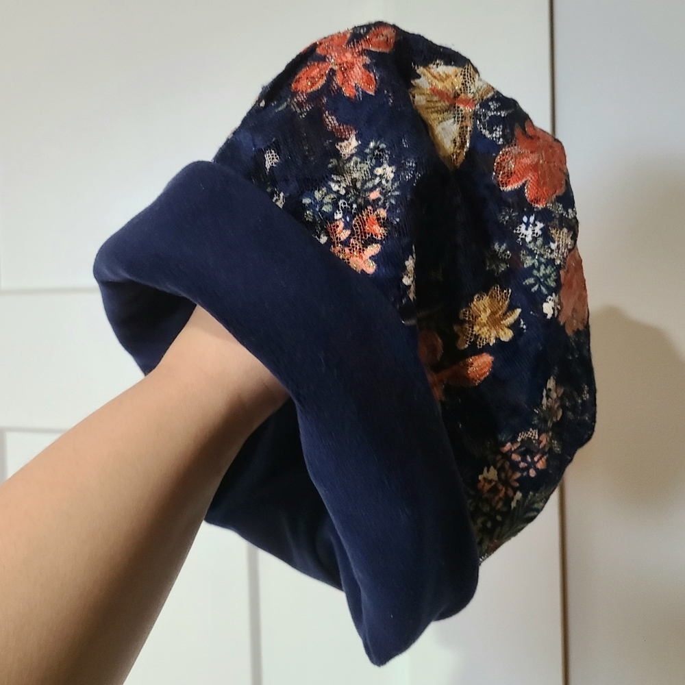 Blue Velvet & Lace Hat - Picture 1 of 8
